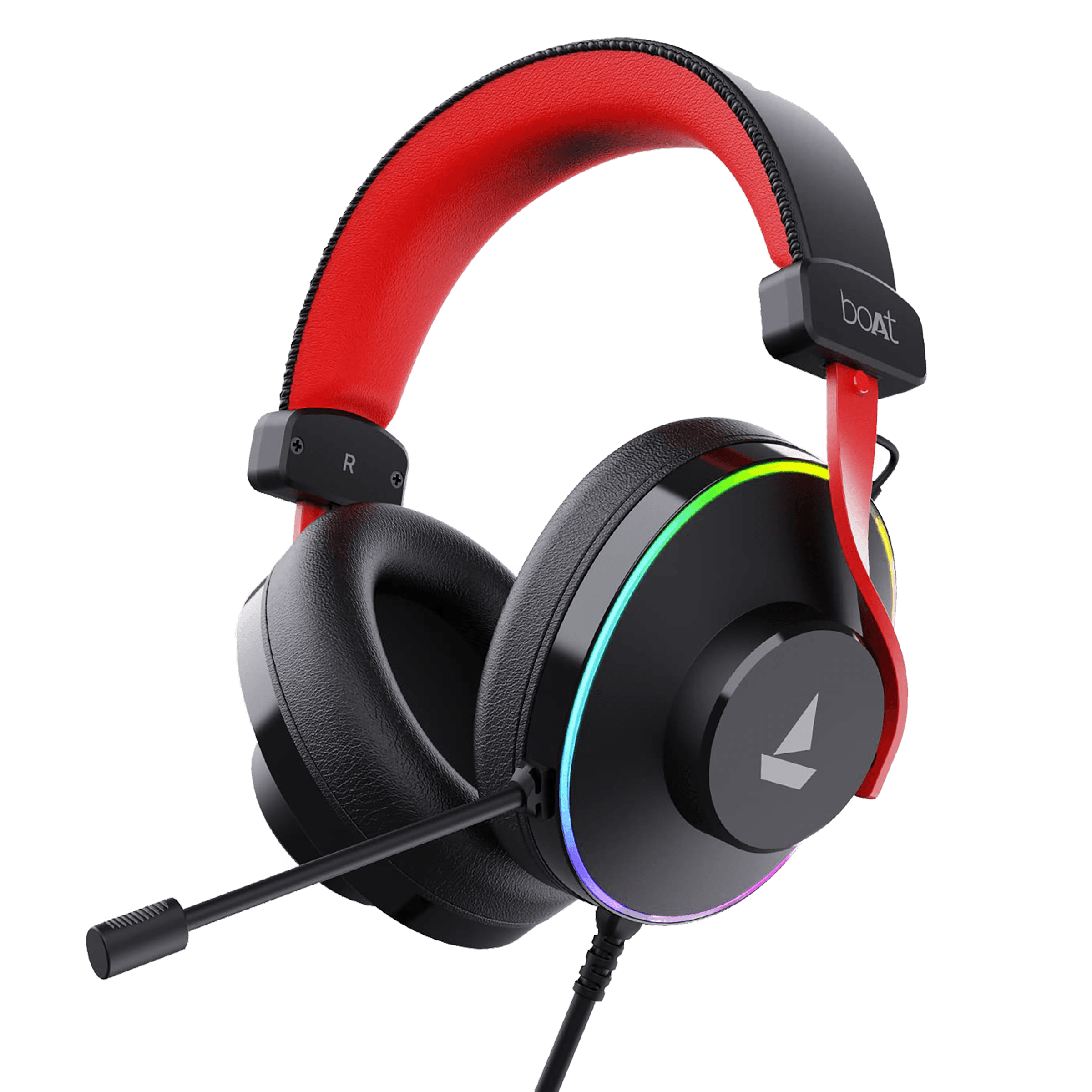 boAt Immortal IM-700 Over-Ear Wired Gaming Headphone with Mic (Intelligent Denoising Mic, Black Sabre)