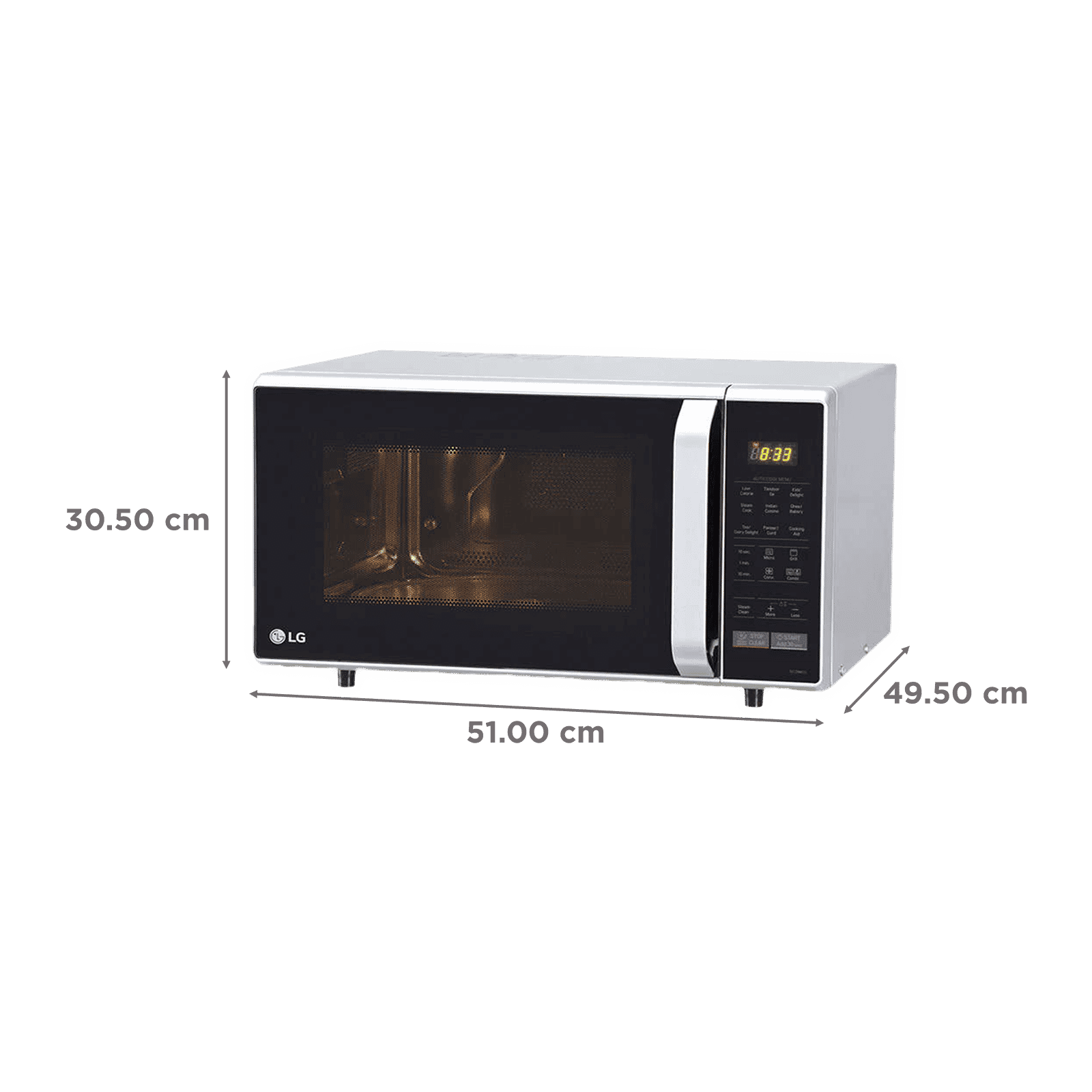 LG 28 Litres Convection Microwave Oven (MC2846SL, Silver)