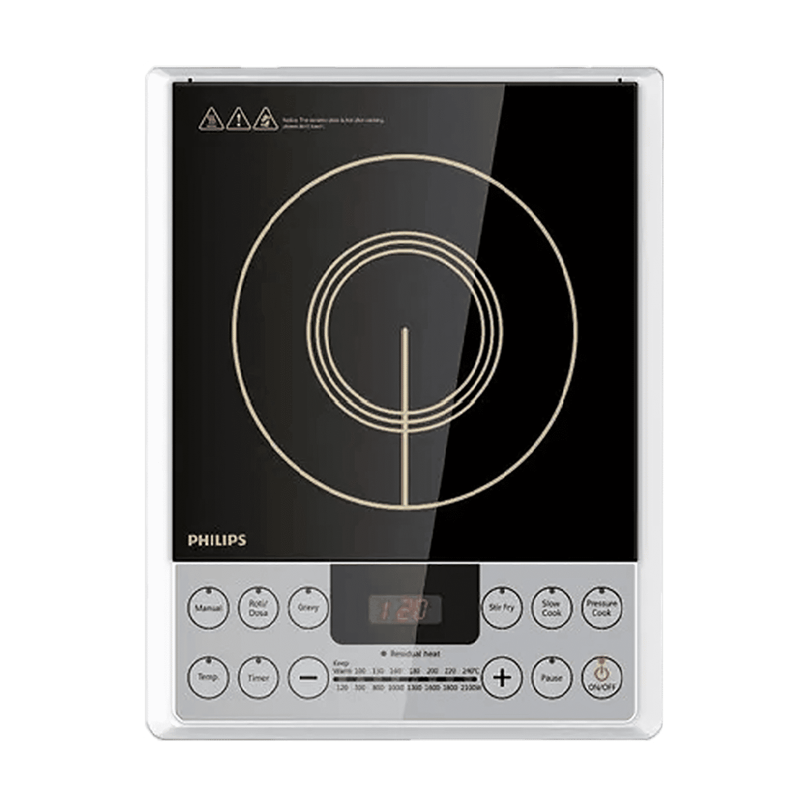 Philips Viva Collection 1 Burner 2100 Watts Induction Cooktop (Auto-Off Function, HD4929/01, Black)