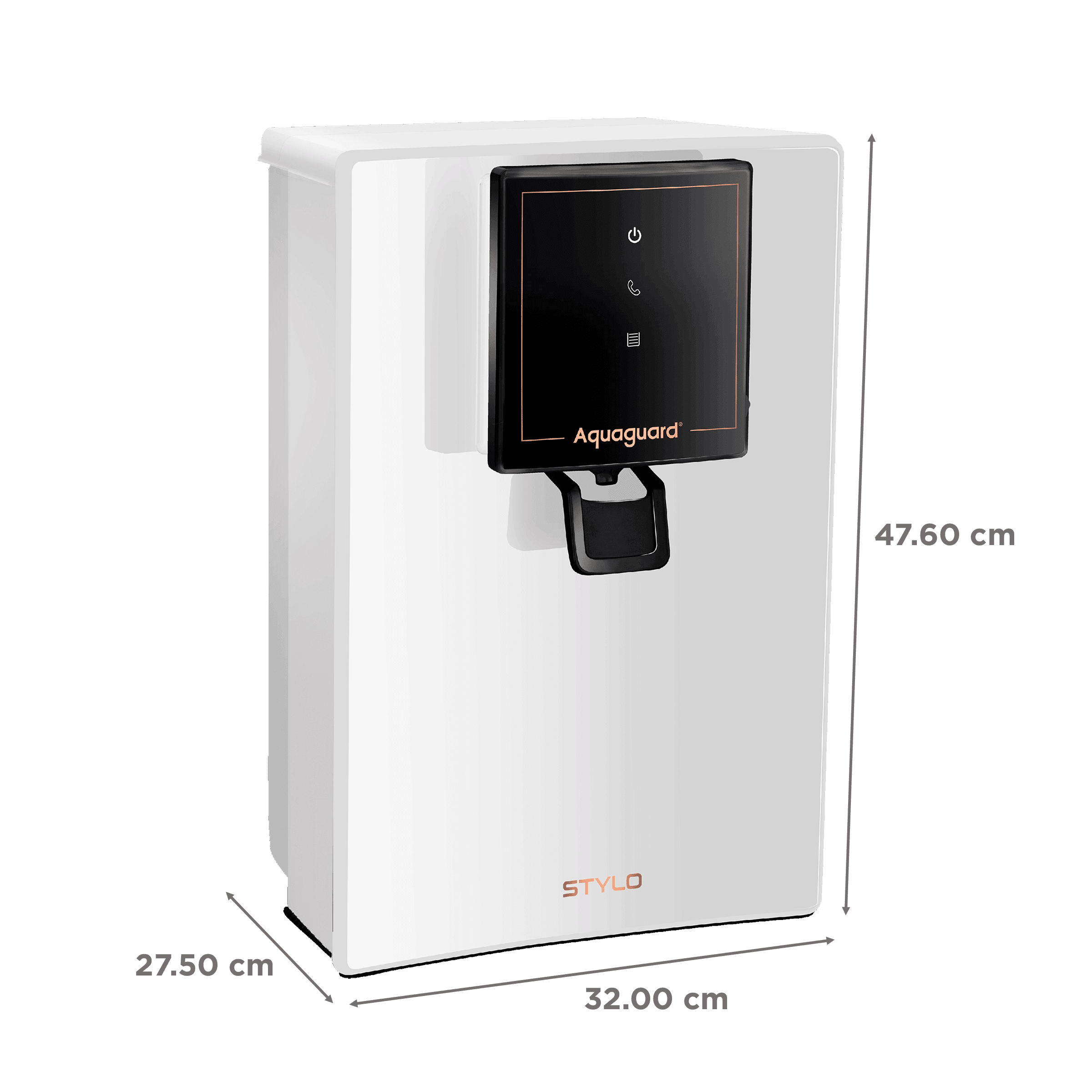 Aquaguard Stylo 6L RO + UV + MTDS Smart Water Purifier with Active Copper Zinc Booster Technology (White)