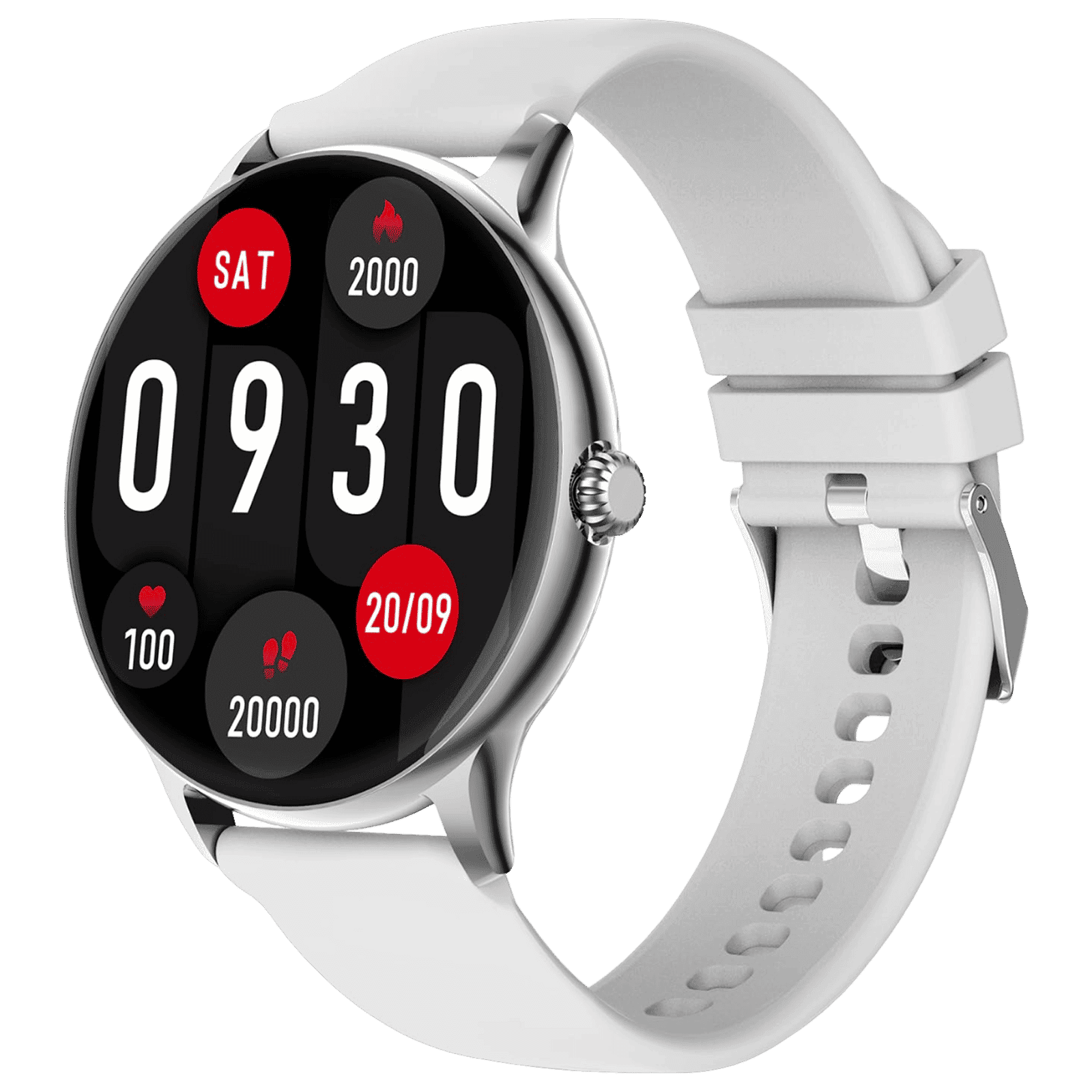 FIRE-BOLTT Phoenix Pro Smartwatch with Bluetooth Calling (35.3mm HD Display, IP67 Water Resistant, Silver Grey Strap)