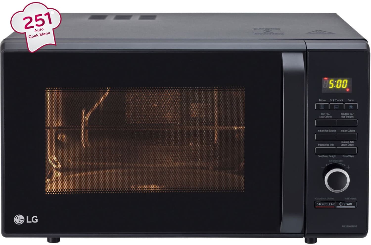 LG 28 L Convection Microwave Oven (MC2886BFUM, Black)