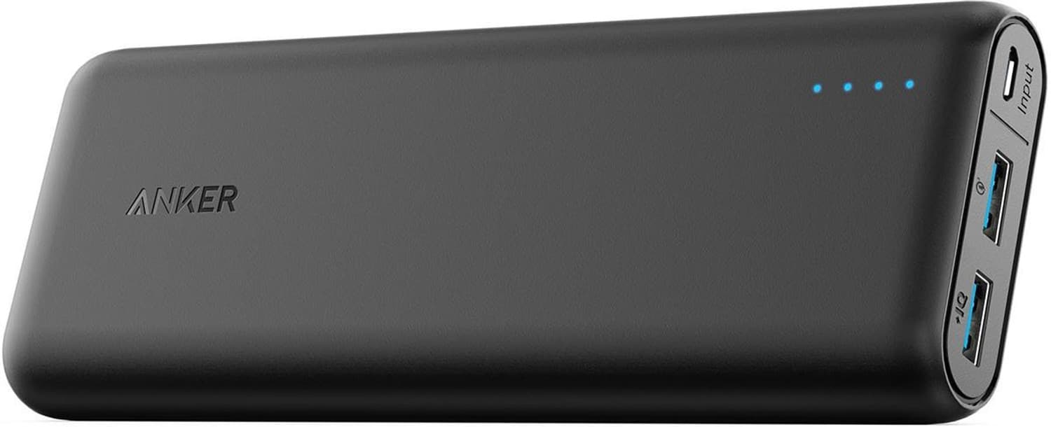 Anker 20000 mAh Power Bank (Black, Lithium-ion)