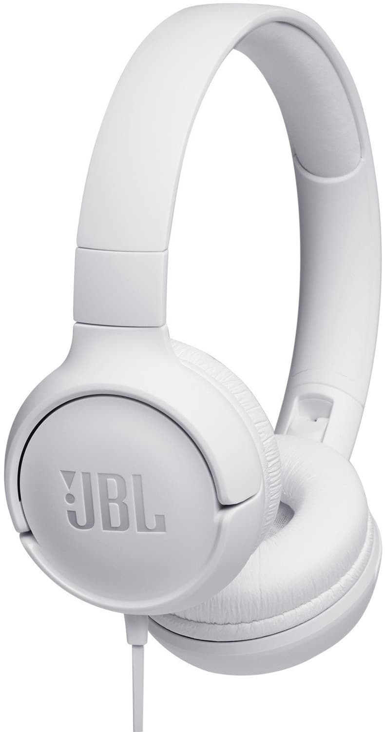 JBL T500 Wired Headset (White, On the Ear)