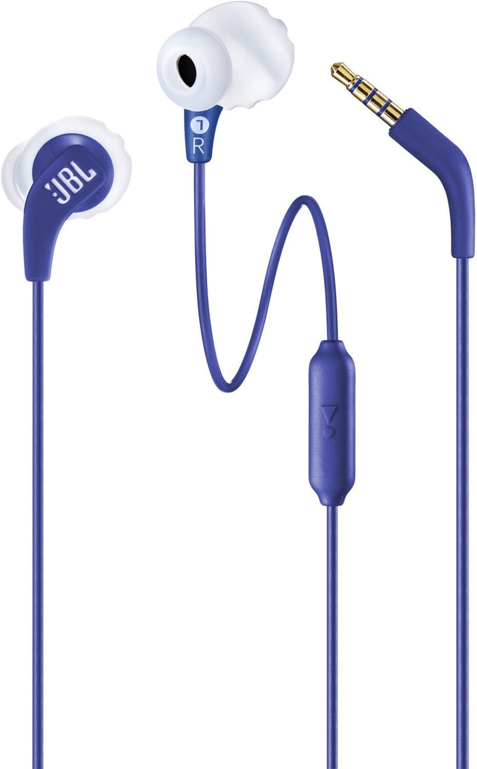 JBL Endurance Run Wired Headset (Blue, In the Ear)