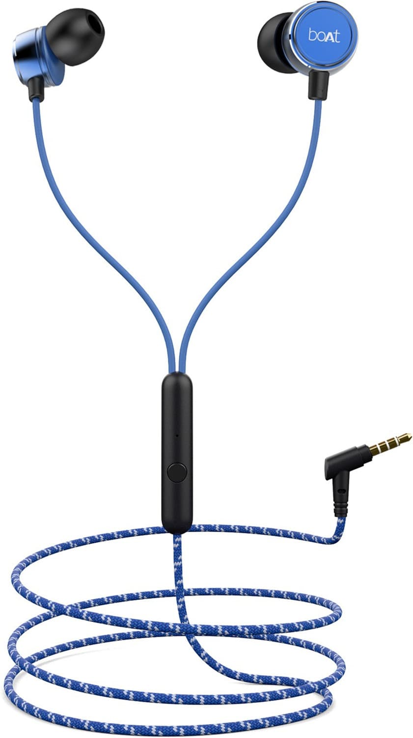 boAt BassHeads 172 Wired Headset (Jazzy Blue, In the Ear)