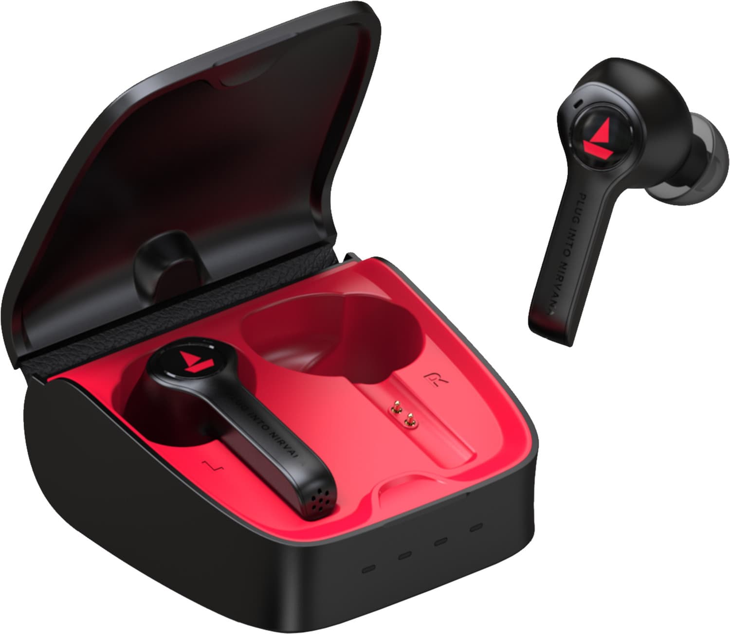 boAt Airdopes 501 Bluetooth Headset (Furious Red, True Wireless)