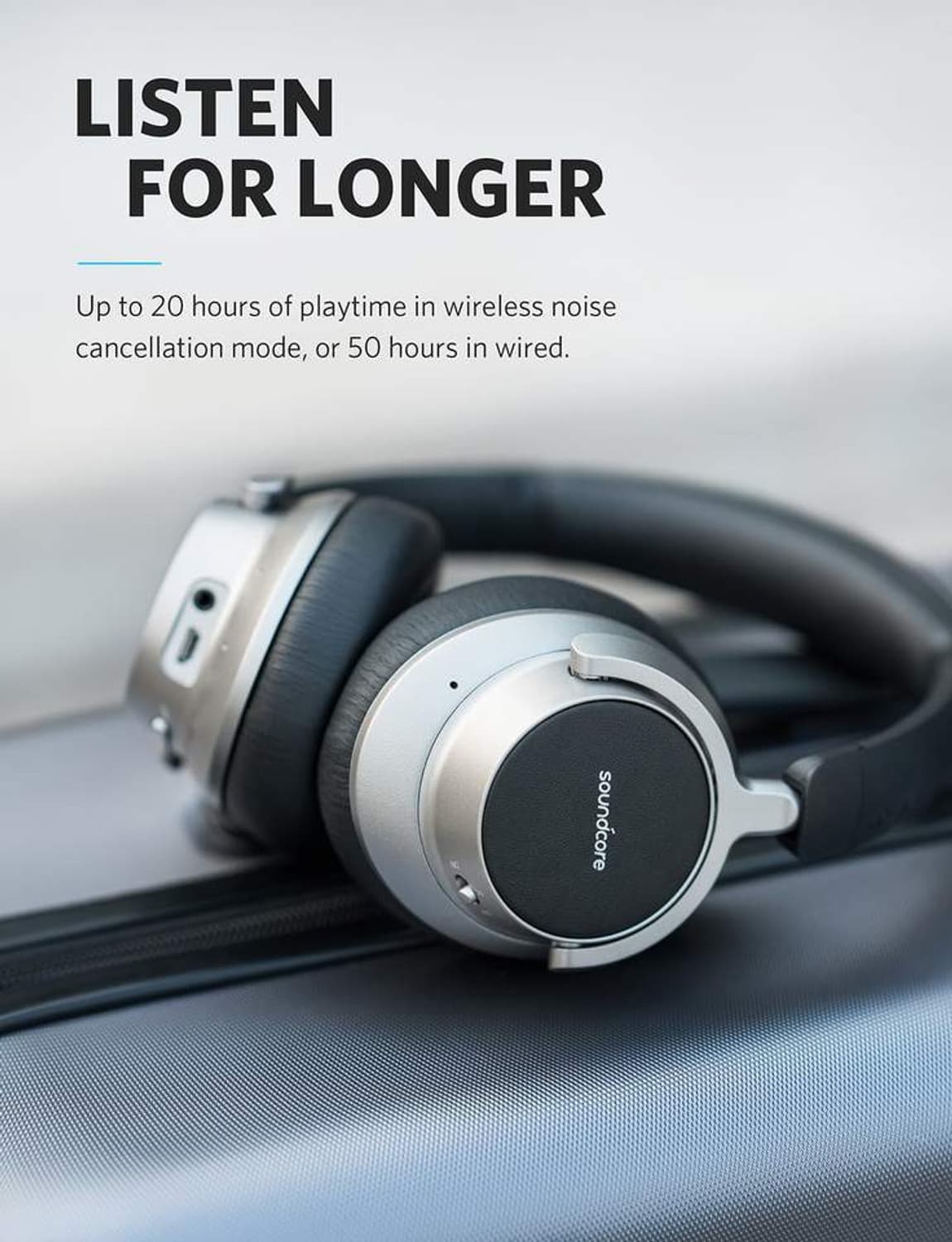 Soundcore by Anker Space NC Active noise cancellation enabled Bluetooth Headset