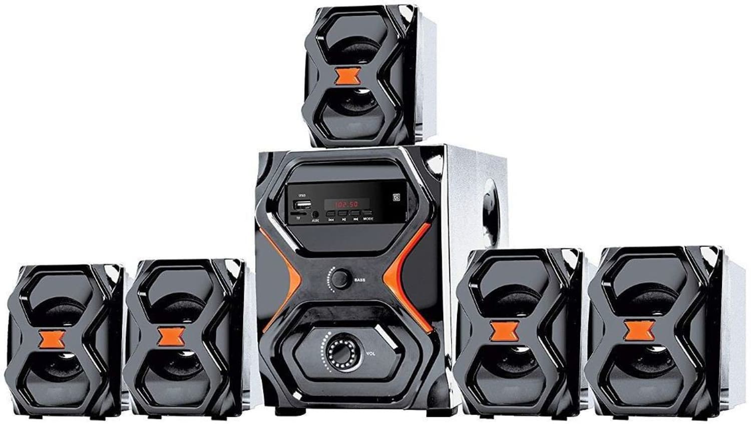 IKALL IK-222 Multimedia 5.1 Speaker System with Bluetooth, Aux, USB, FM Connectivity 60 W Bluetooth Home Theatre