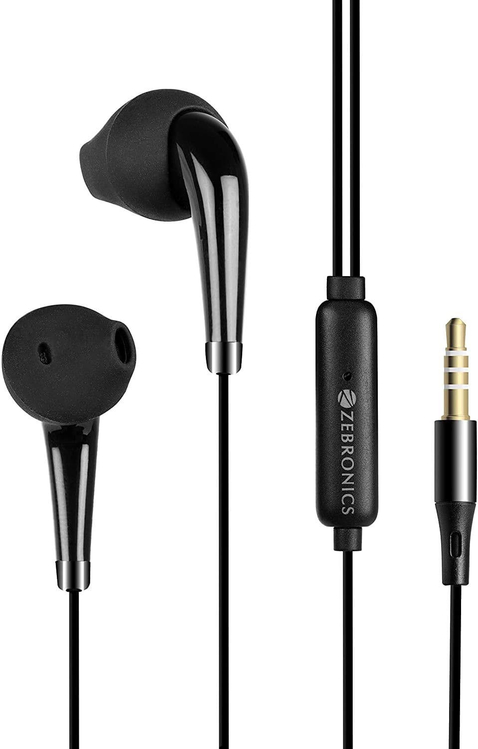ZEBRONICS Zeb-Calyx Wired Headset (Black, In the Ear)
