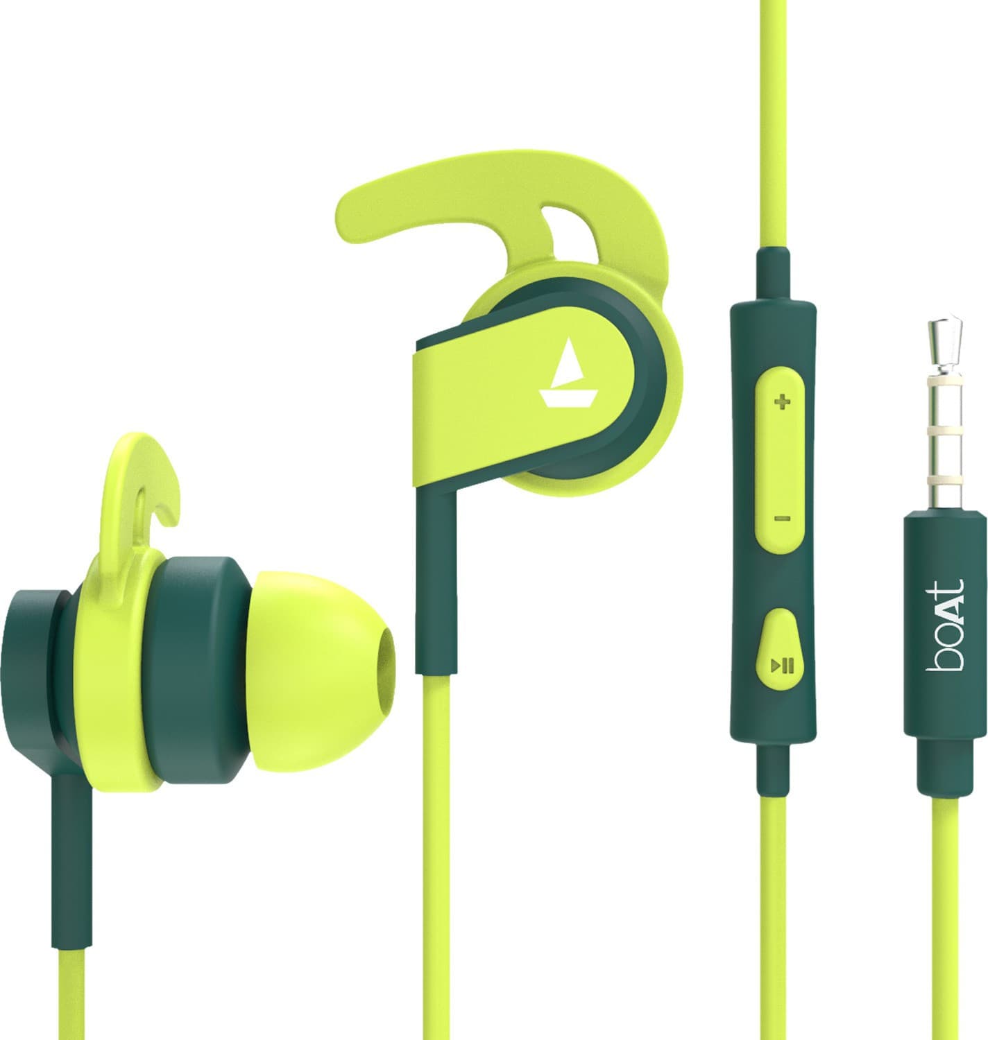 boAt Bassheads 242 Wired Headset (Neon Green, In the Ear)