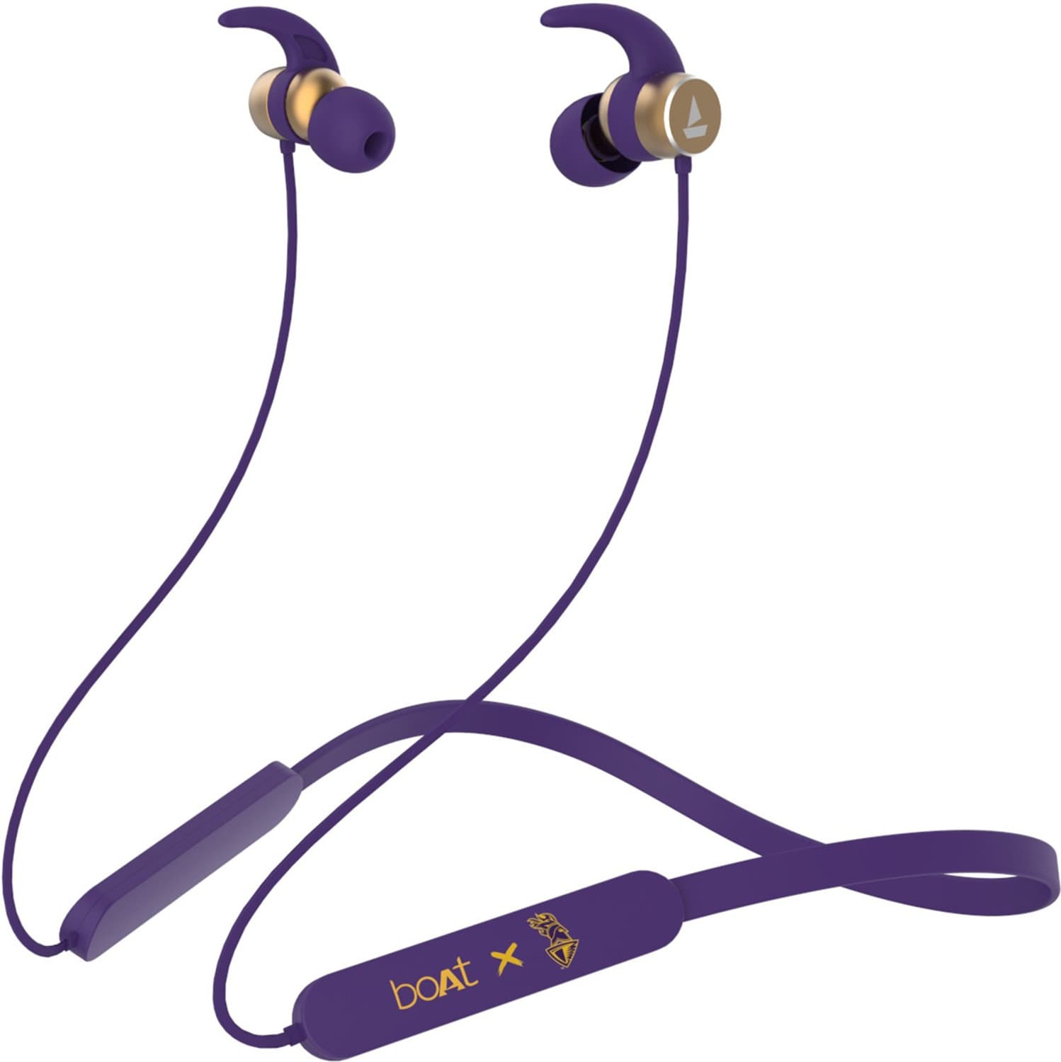 boAt Rockerz 255 Bluetooth Headset (KKR Thunder Purple, In the Ear)