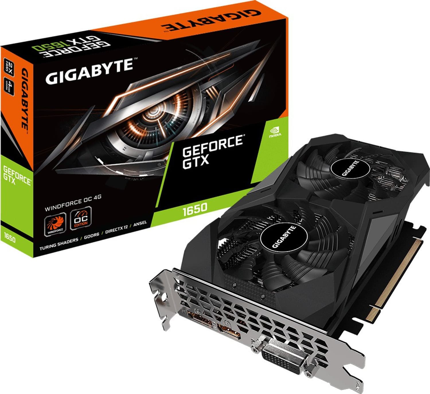 GIGABYTE NVIDIA GV-N1656WF2OC-4GD 4 GB GDDR6 Graphics Card
