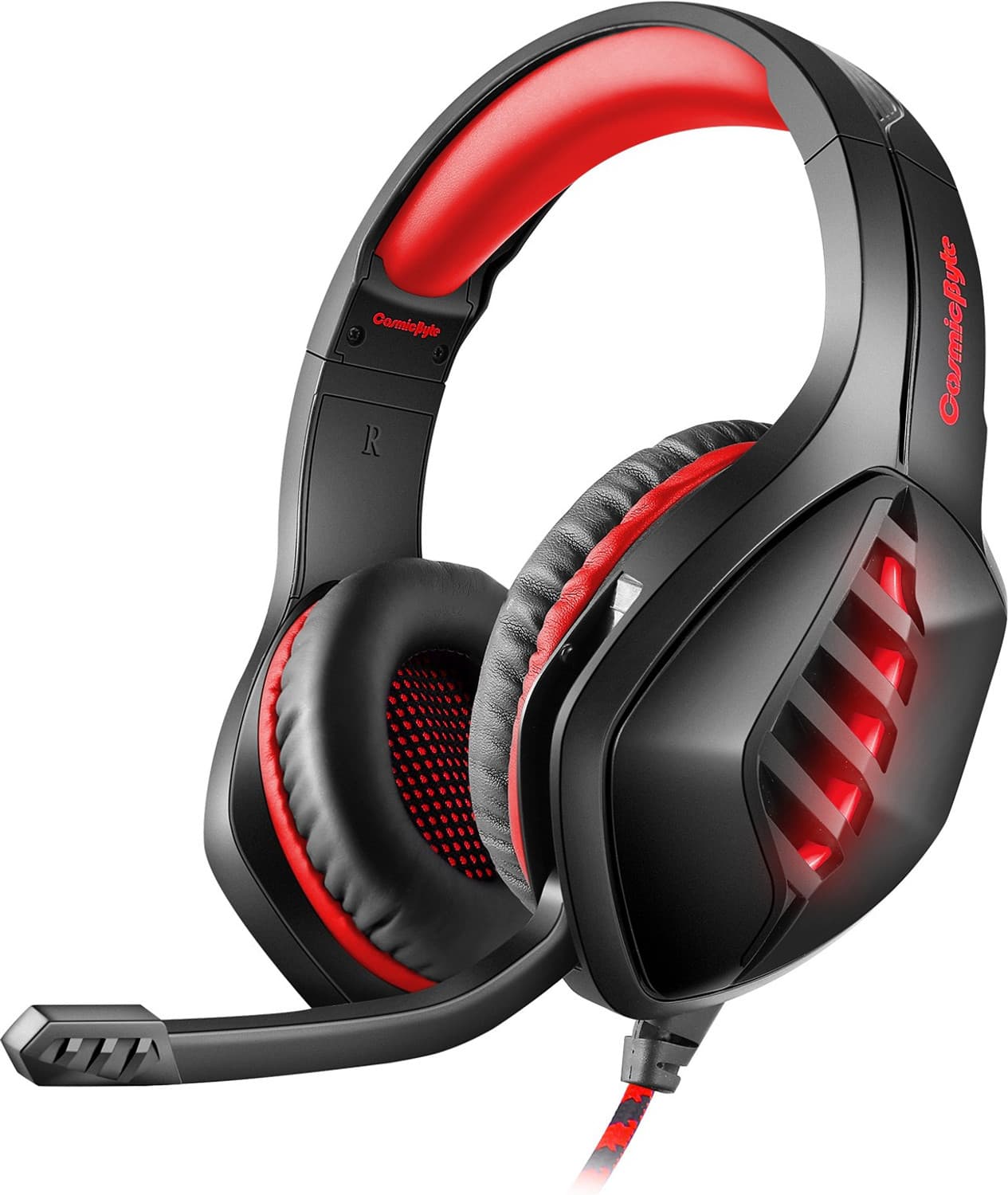 Cosmic Byte GS430 Wired Gaming Headset (Red, On the Ear)