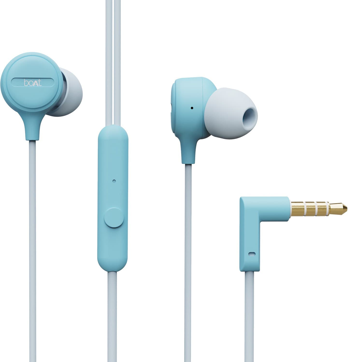 boAt Bassheads 103 Wired Headset (Mint Blue, In the Ear)