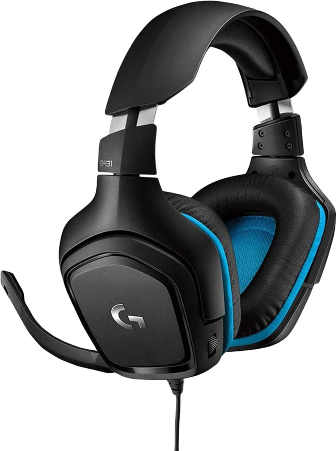 Logitech G431 7.1 Surround Sound Wired Gaming Headset (Black, On the Ear)