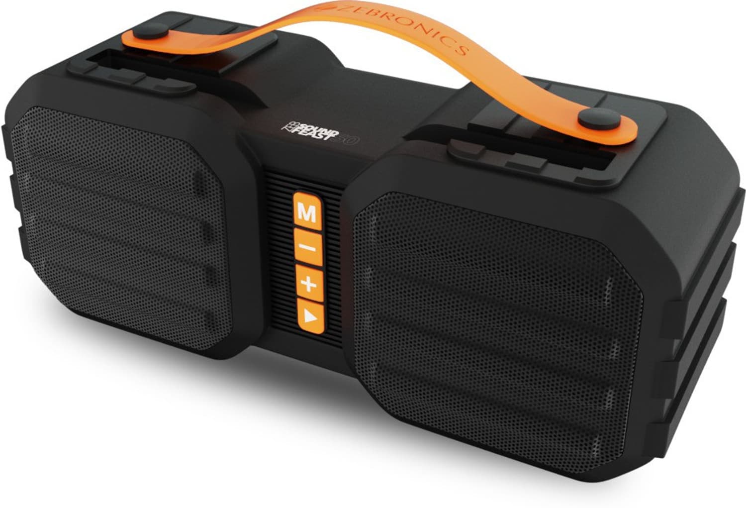 ZEBRONICS Sound Feast 50 14 W Bluetooth Speaker (Black, Orange, Mono Channel)