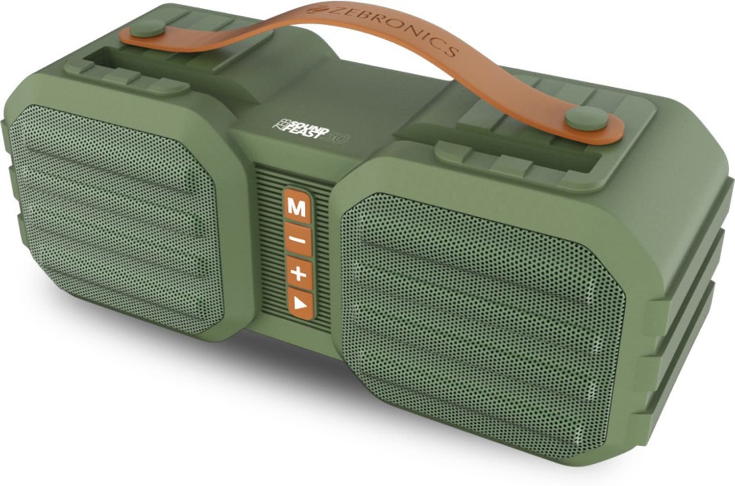 ZEBRONICS Sound Feast 50 14 W Bluetooth Speaker (Green, Brown, Mono Channel)