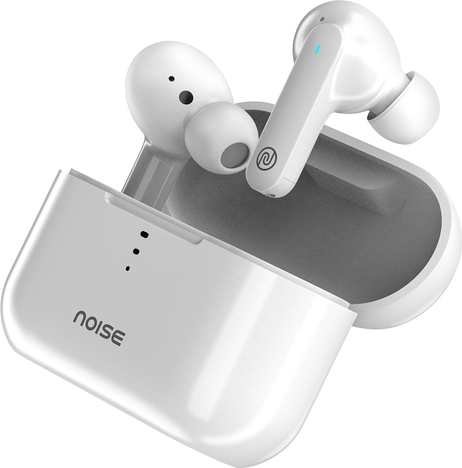 Noise Buds Pop Bluetooth Headset (Pearl White, True Wireless)