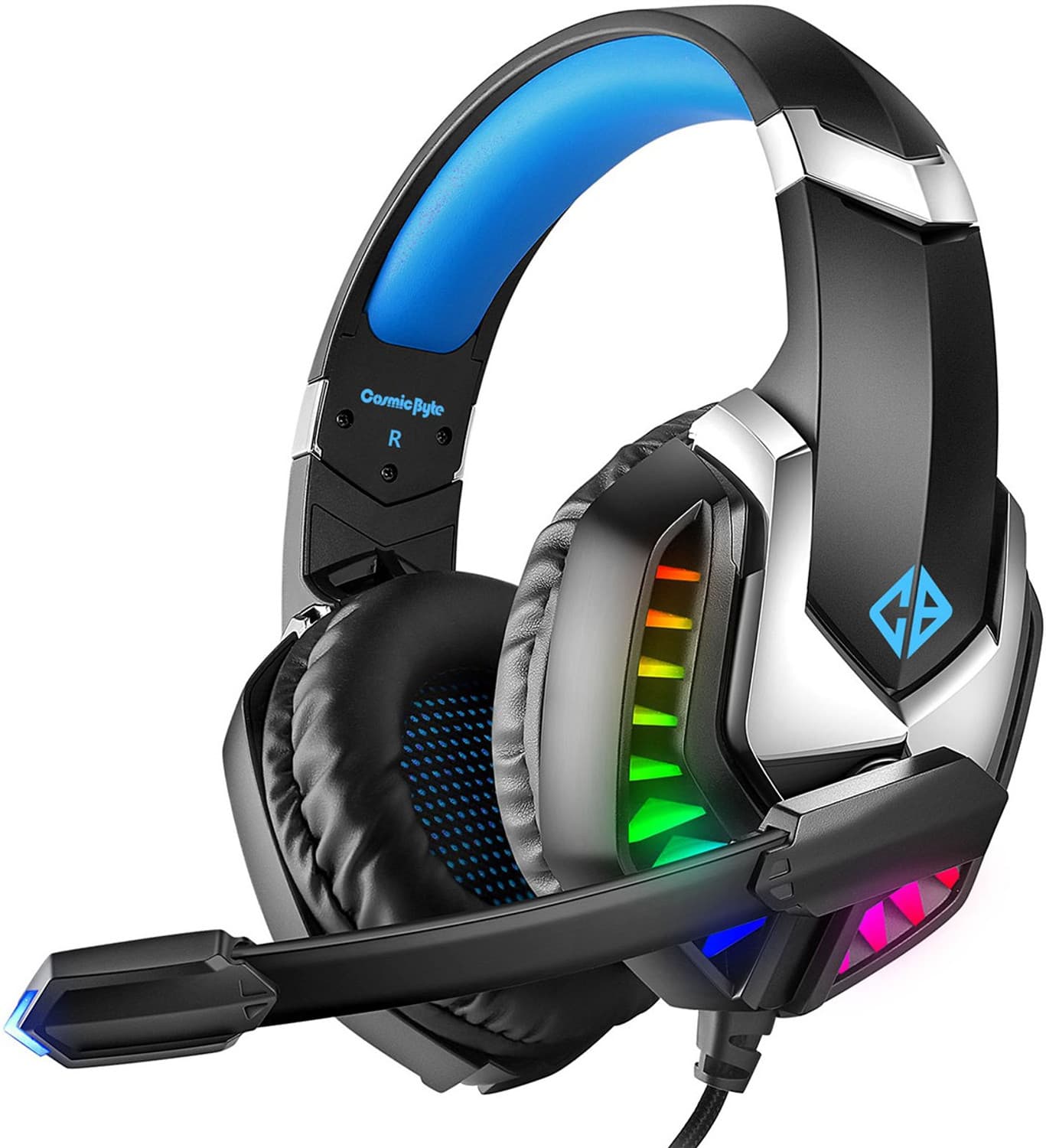 Cosmic Byte G2050 RGB 7.1 Surround USB Wired Gaming Headset (Blue, On the Ear)