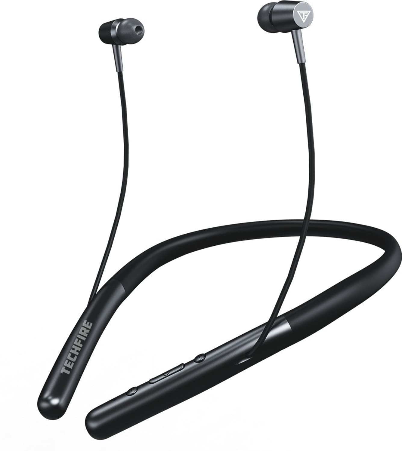 TECHFIRE Platinum Series Neckband - Low Price Bluetooth Neckband Bluetooth Headset (Black, In the Ear)