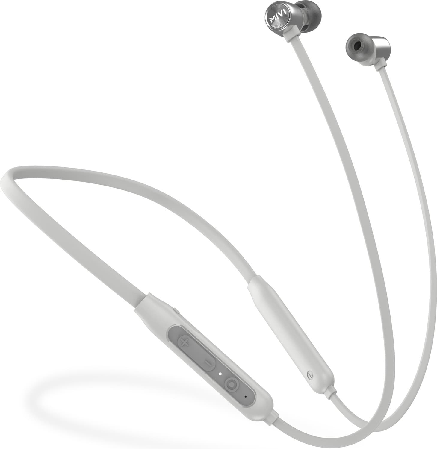 Mivi Collar Classic Neckband with Fast Charging Bluetooth Headset (Grey, In the Ear)