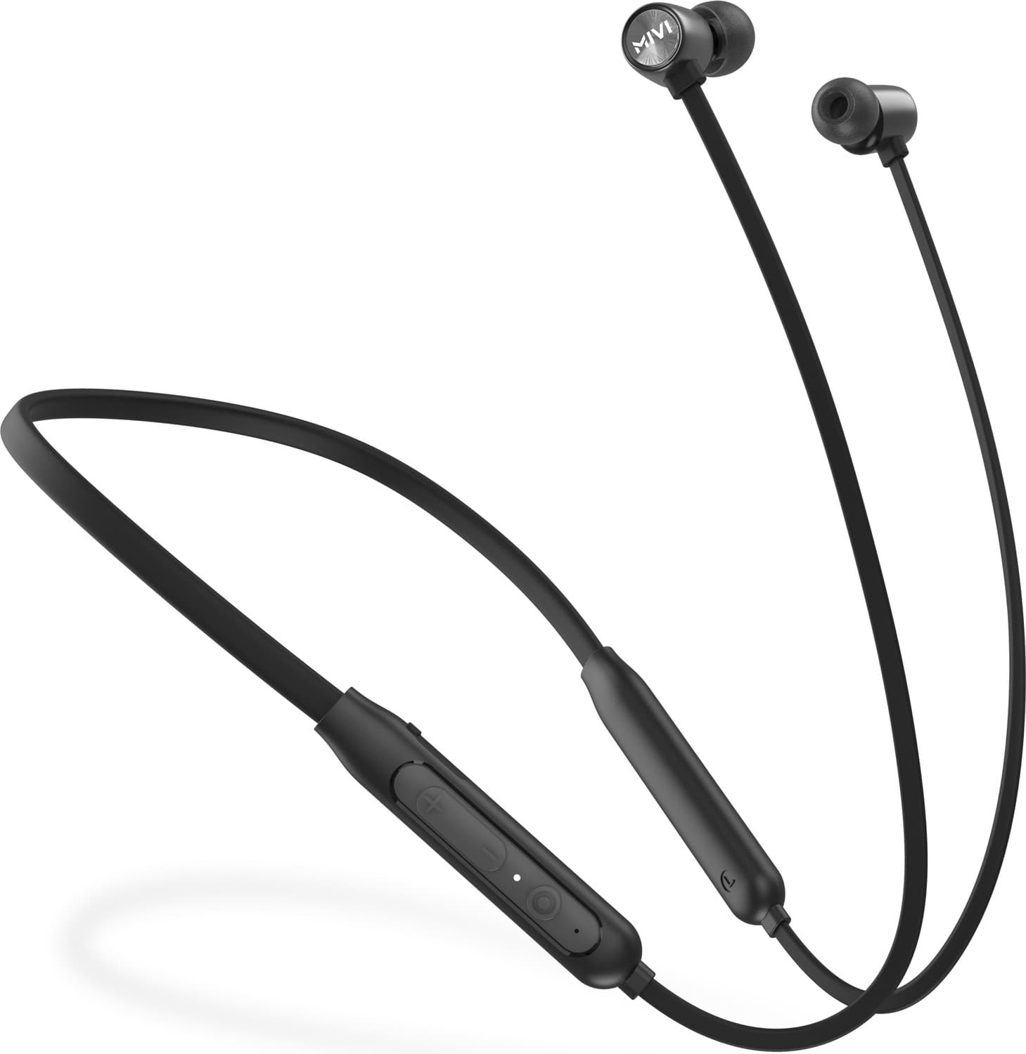 Mivi Collar Classic Neckband with Fast Charging Bluetooth Headset (Black, In the Ear)