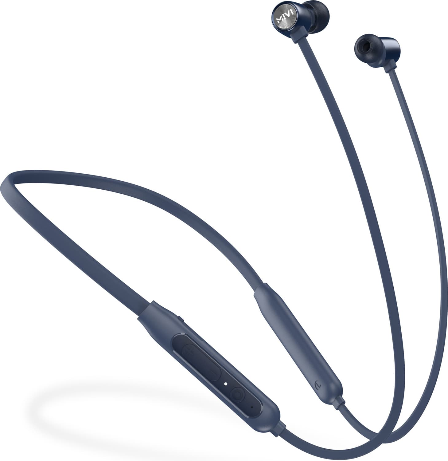 Mivi Collar Classic Neckband with Fast Charging Bluetooth Headset (Blue, In the Ear)