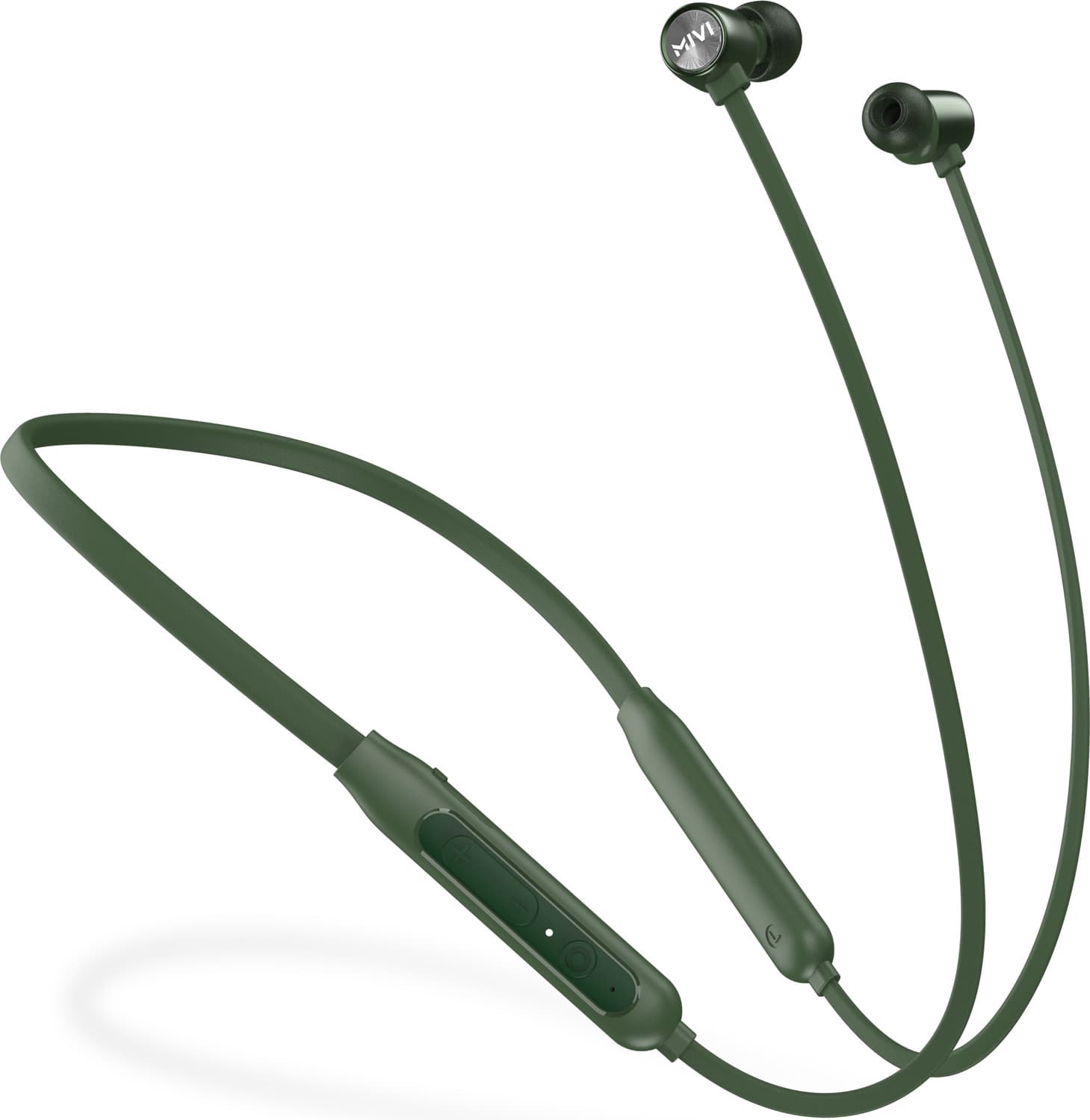 Mivi Collar Classic Neckband with Fast Charging Bluetooth Headset (Green, In the Ear)