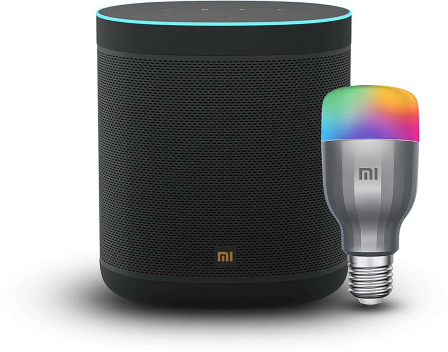 Mi Smart Speaker (Google assistant) and Mi Smart color bulb combo Pack (Black)