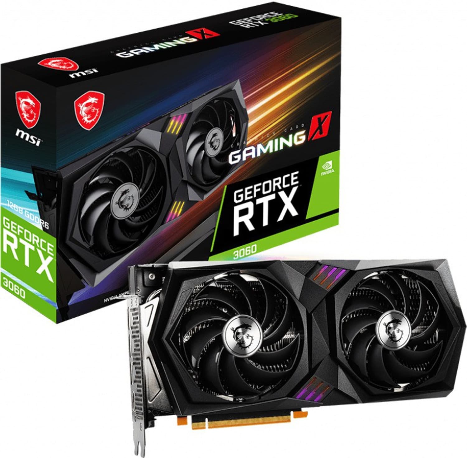 MSI NVIDIA RTX 3060 GAMING 12 GB GDDR6 Graphics Card (Black)
