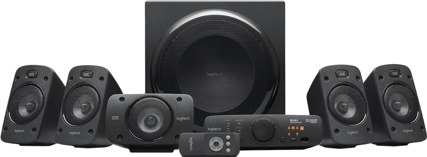 Logitech Z906 1000 W Home Theatre (Black, 5.1 Channel)