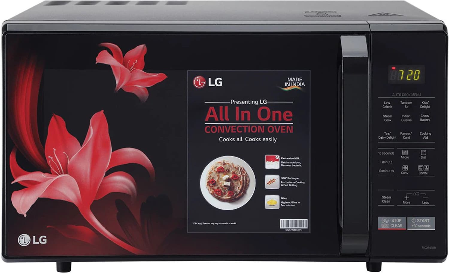 LG 28 L Convection Microwave Oven (MC2846BR, Black)