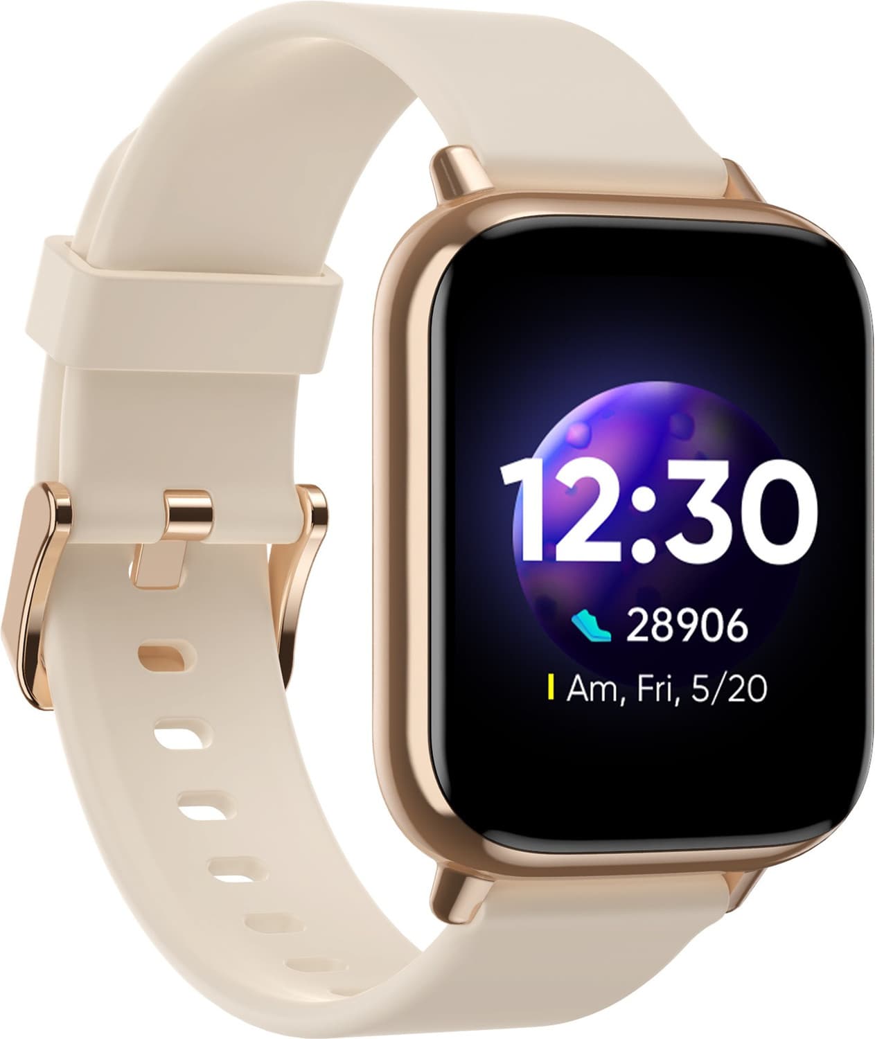 DIZO Watch 2 (by realme TechLife) (White Strap, Free Size)