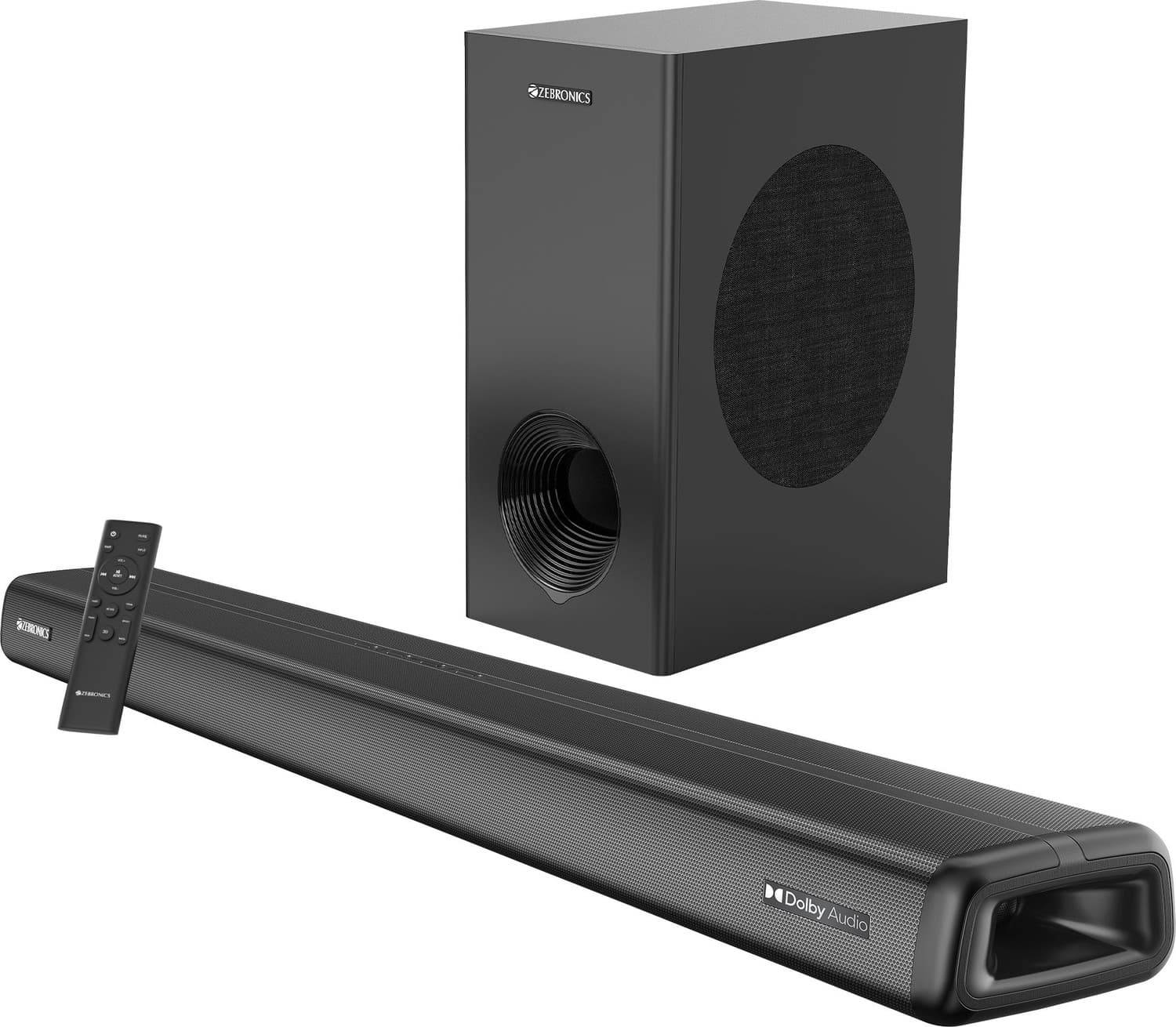 ZEBRONICS Zeb-Juke Bar 9200 Digital Wireless Subwoofer Pro Dolby 160 W Bluetooth Soundbar (Black, 2.1 Channel)