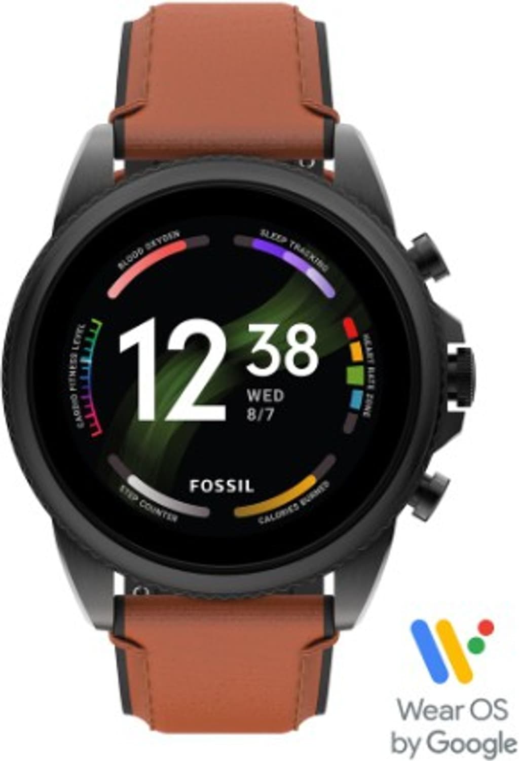 FOSSIL Gen 6 Smartwatch (Brown Strap, Free Size)