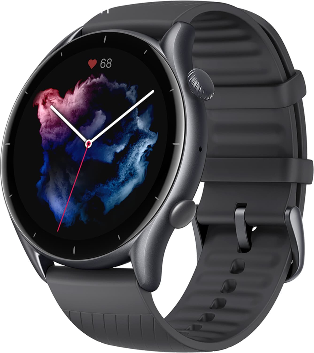 Amazfit GTR 3 1.3 HD AMOLED with Always on Display and powerful Zepp OS Smartwatch (Black Strap, Regular)
