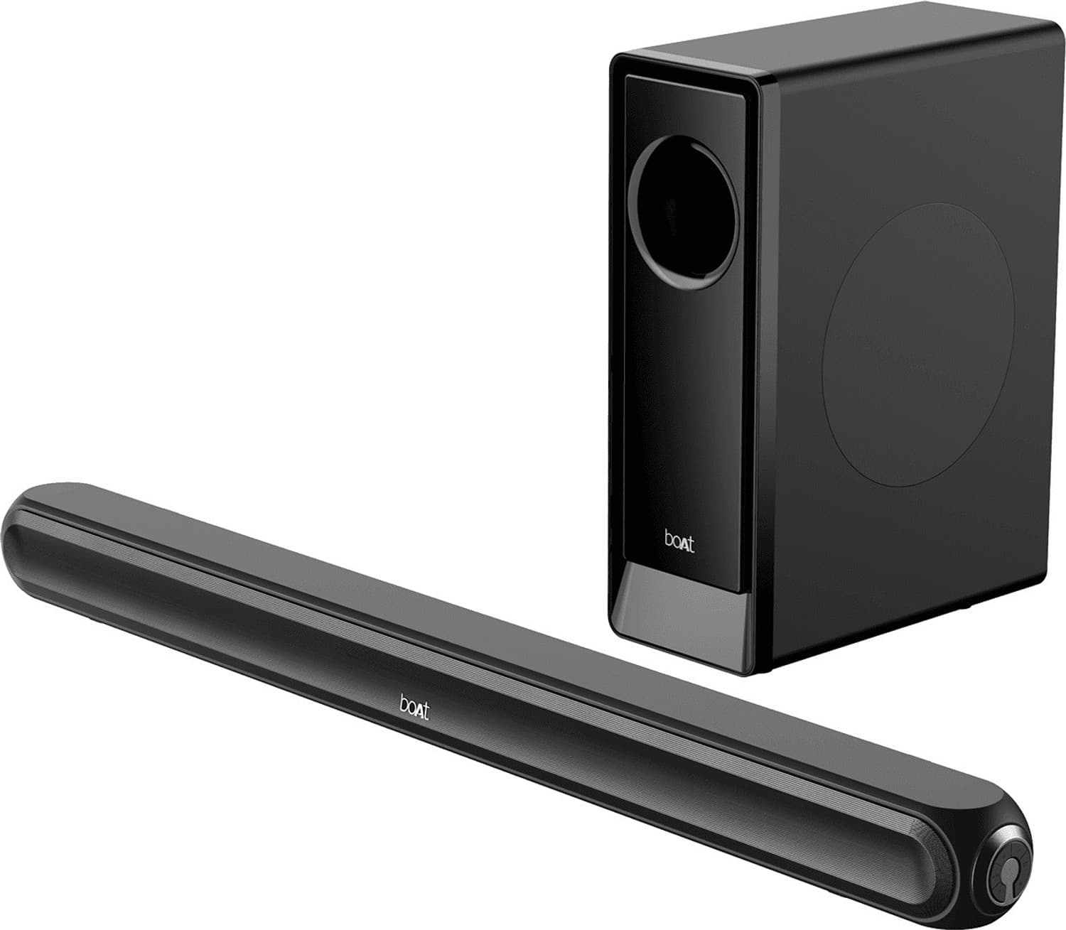 boAt Aavante Bar 1600D with Dolby Digital, Wired Subwoofer and Master Remote Control 120 W Bluetooth Soundbar (Premium Black, 2.1 Channel)