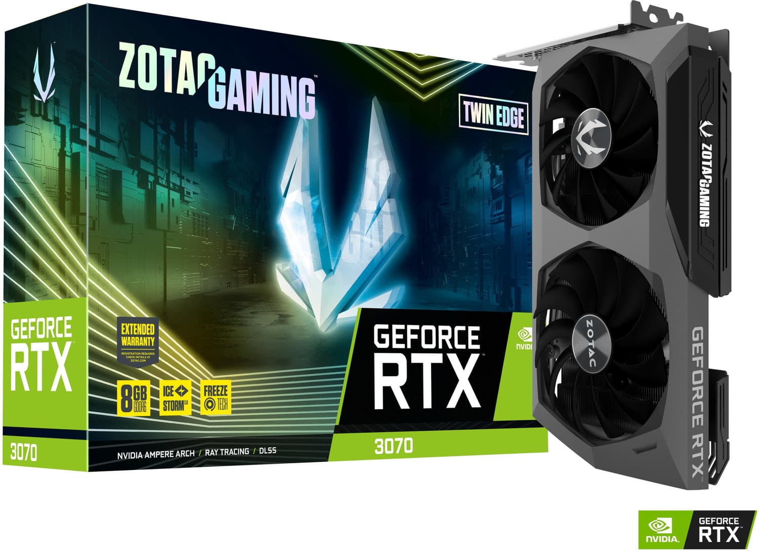 ZOTAC NVIDIA RTX 3070 Twin Edge LHR 8 GB GDDR6 Graphics Card