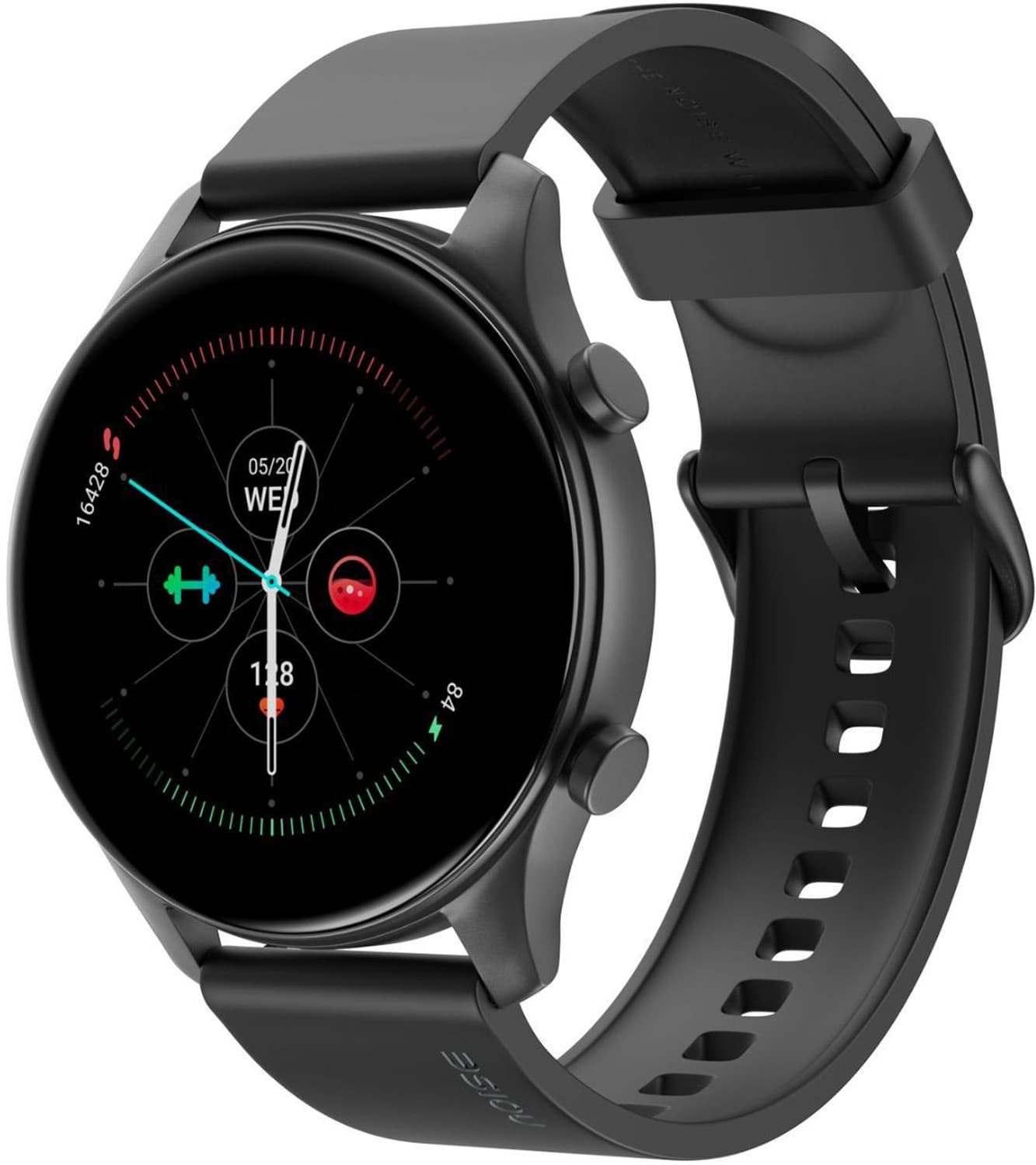 Noise Evolve 2 AMOLED with 42mm Dial Size Smartwatch (Black Strap, Regular)
