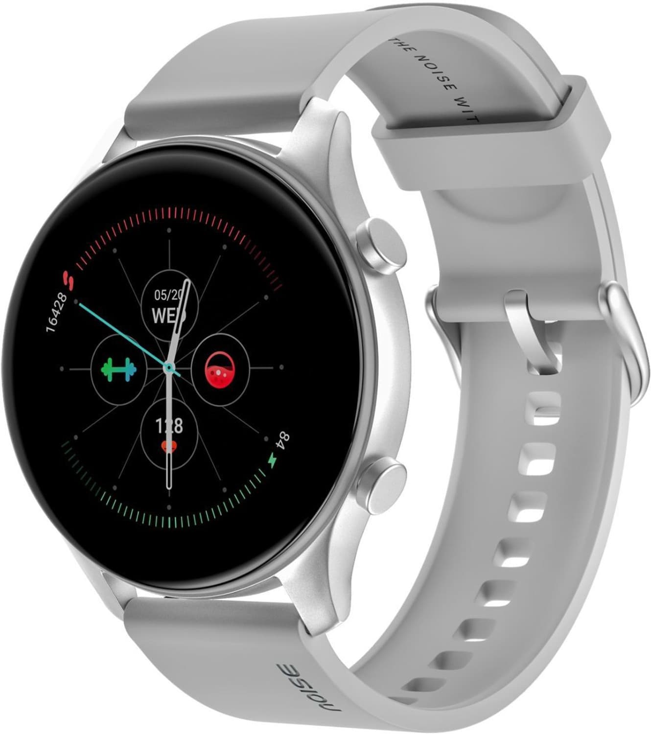 Noise Evolve 2 AMOLED with 42mm Dial Size Smartwatch (Grey Strap, Regular)