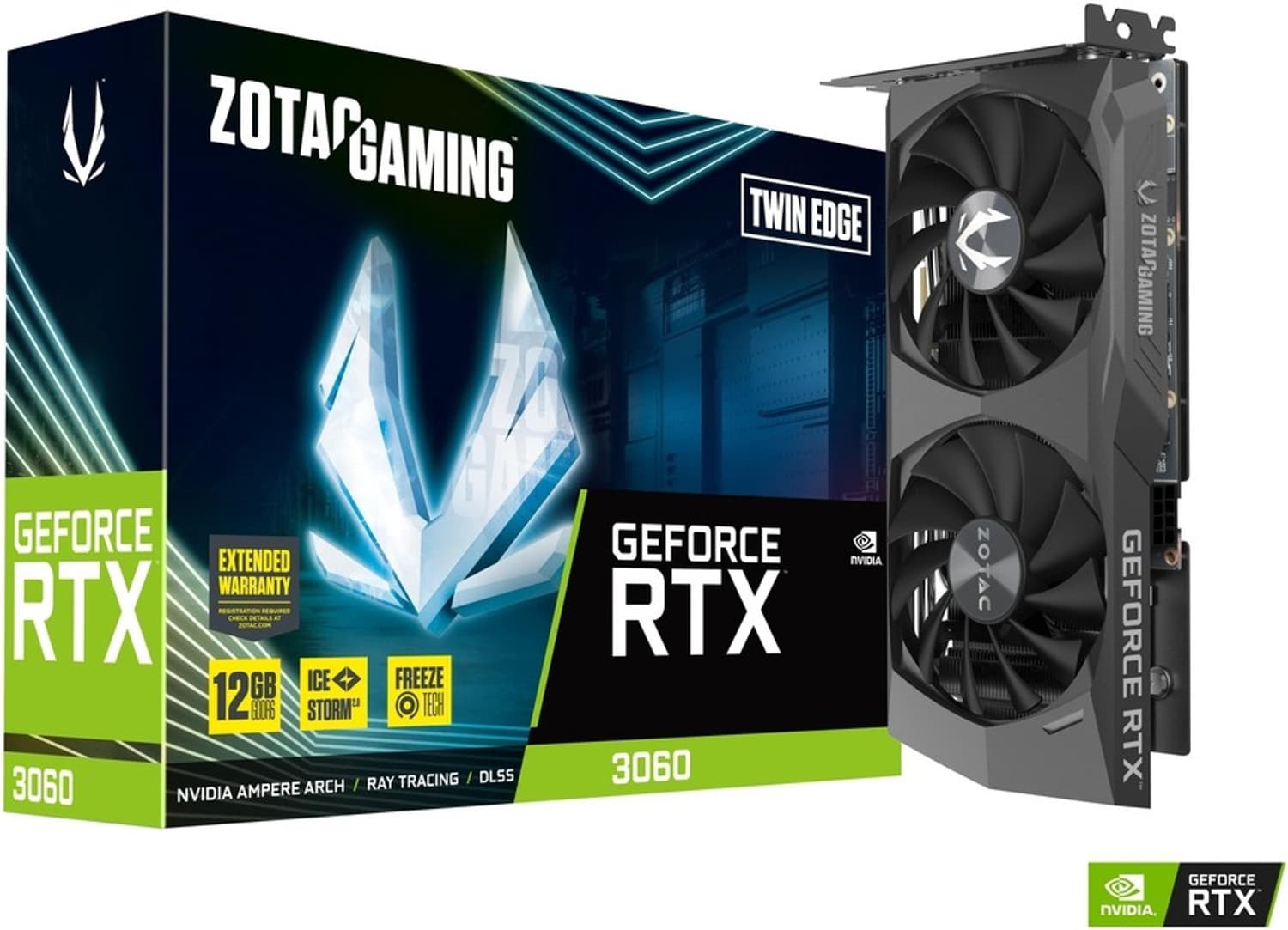 ZOTAC NVIDIA RTX 3060 Twin Edge 12 GB GDDR6 Graphics Card