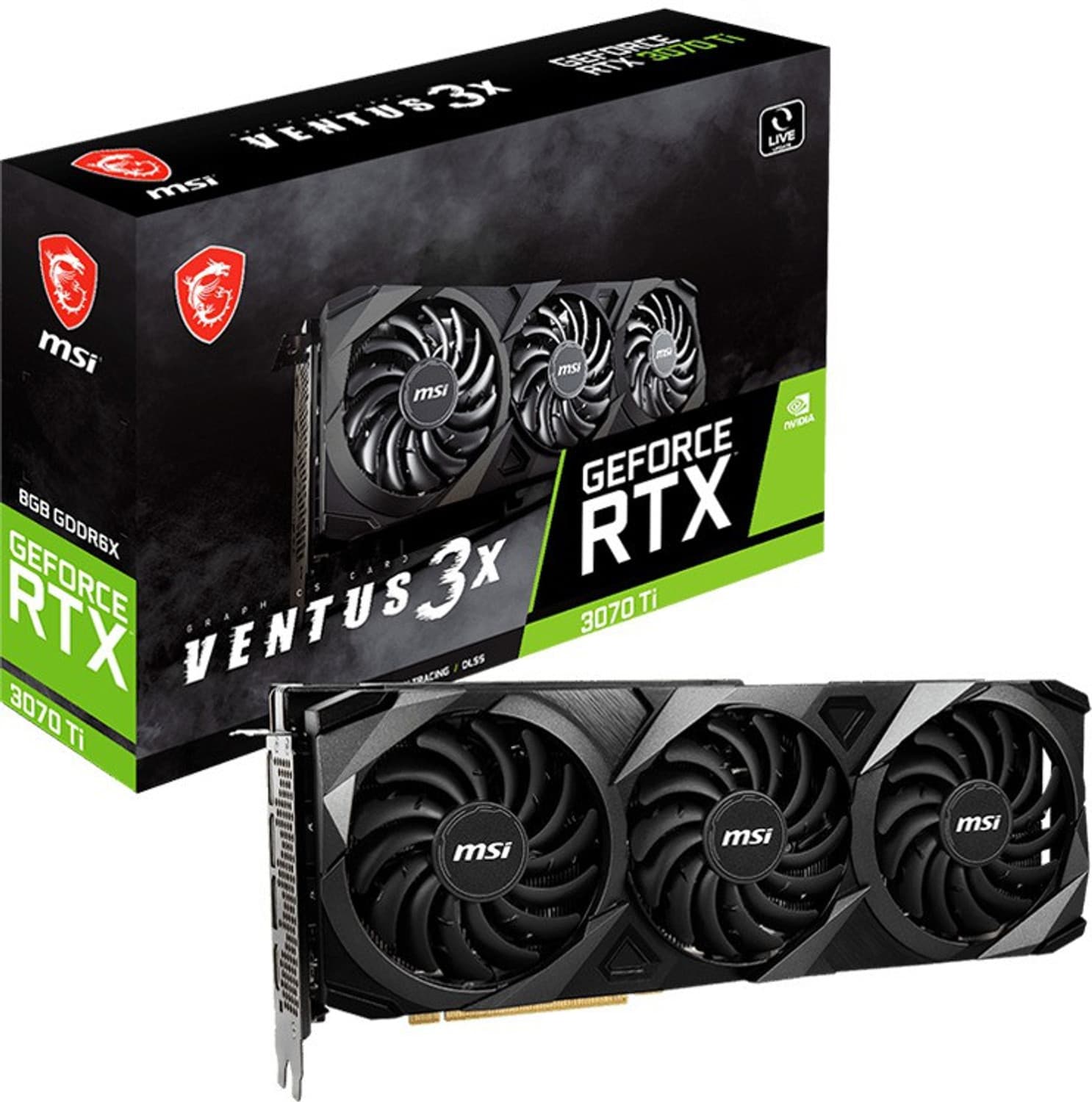 MSI NVIDIA GeForce RTX 3070 Ti VENTUS 3X 8G OC 8 GB GDDR6X Graphics Card