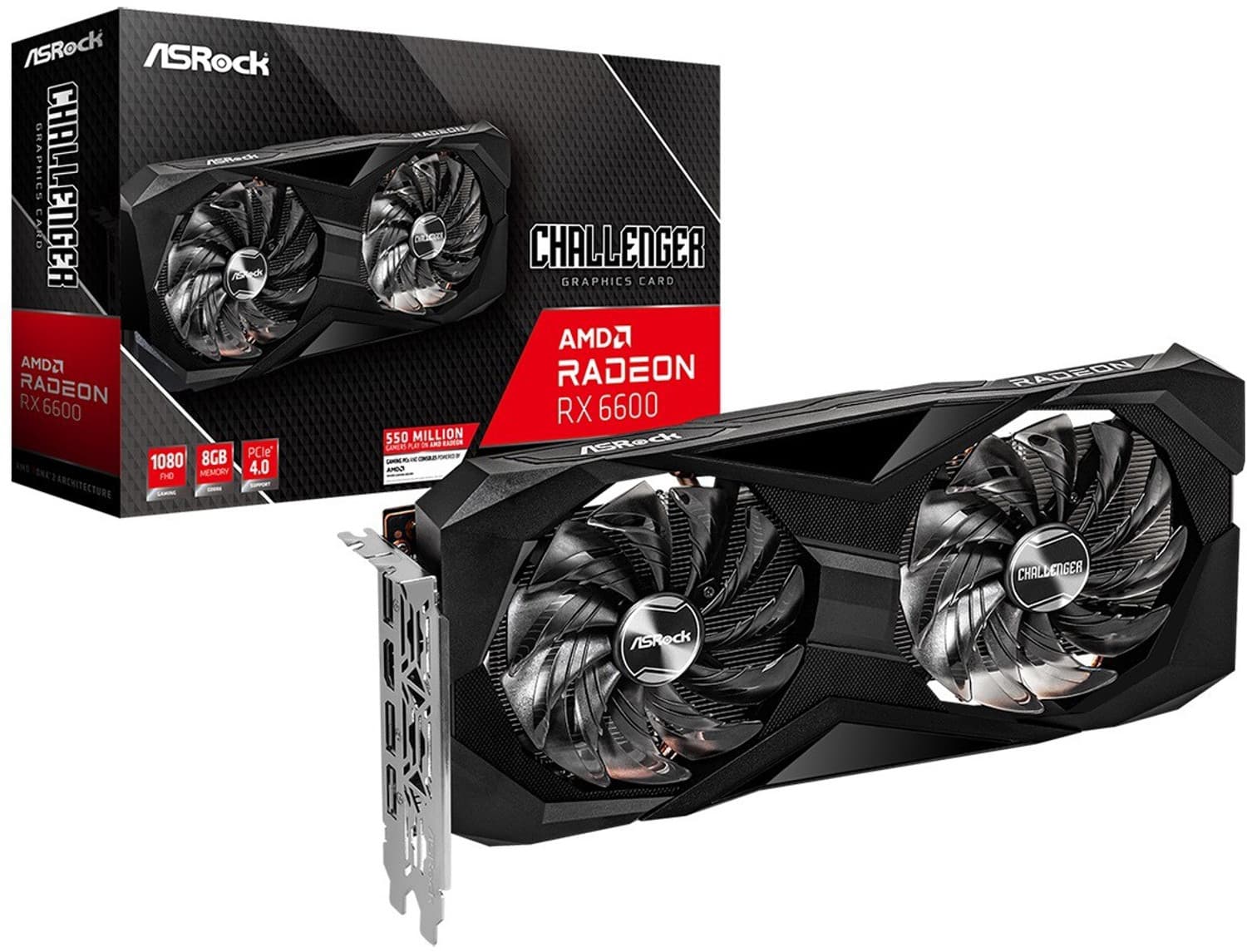 ASRock AMD/ATI RX6600 CLD 8 GB GDDR6 Graphics Card