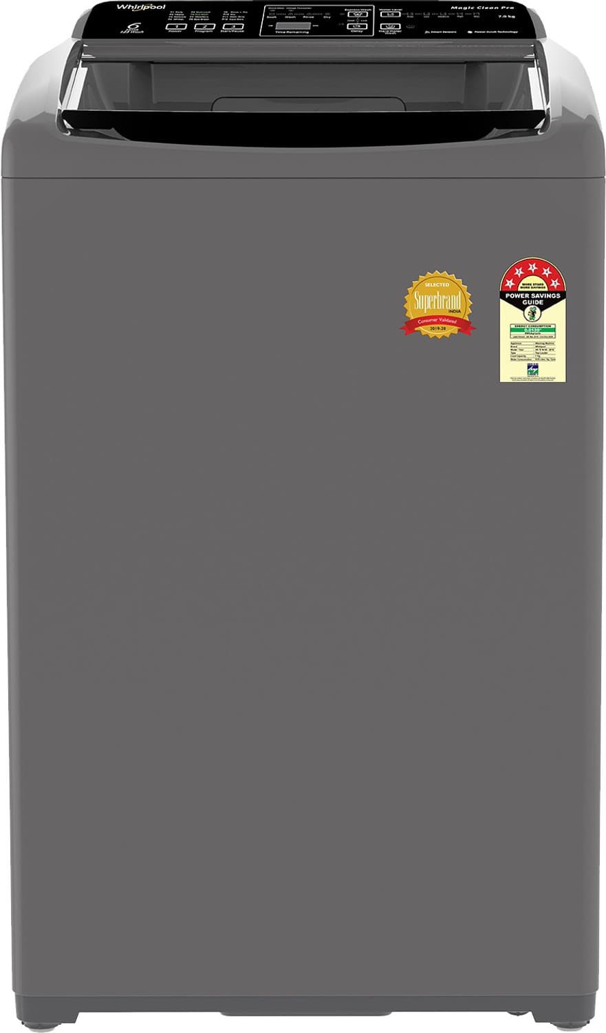 Whirlpool 7 kg Fully Automatic Top Load Grey
