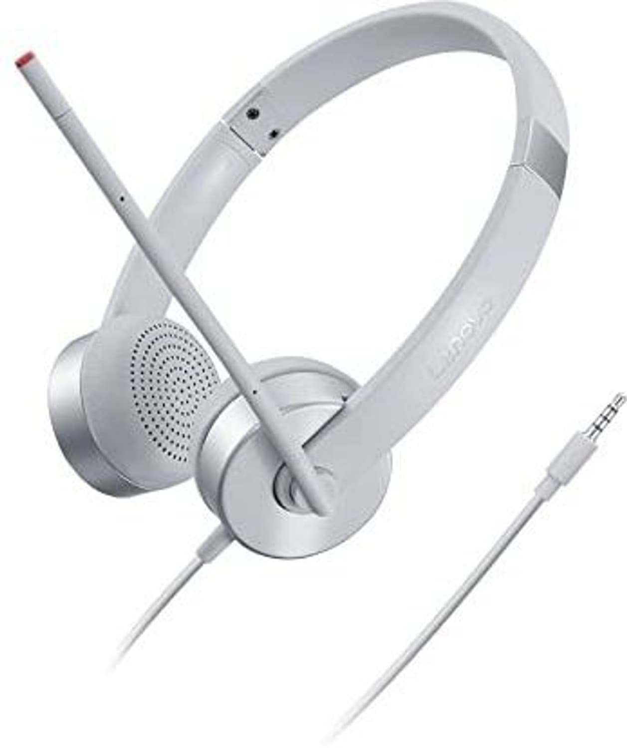 Lenovo 100 Wired On Ear Headphones with Mic Wired Headset