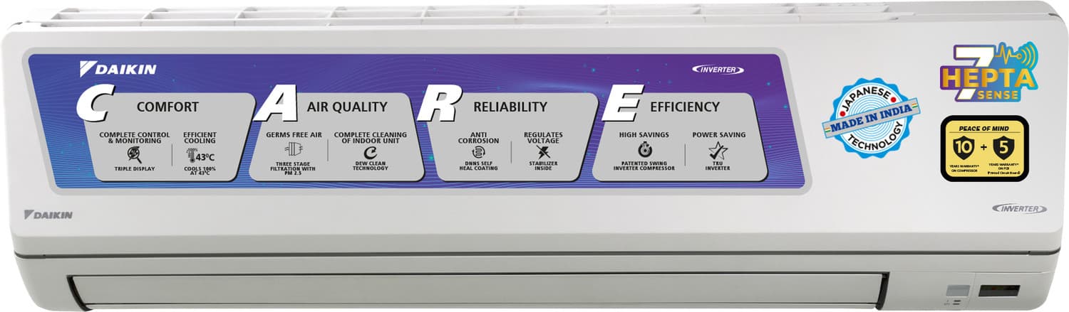 Daikin by Daikin India Private Limited 2024 Model 2.6 Ton 4 Star Split Inverter AC - White