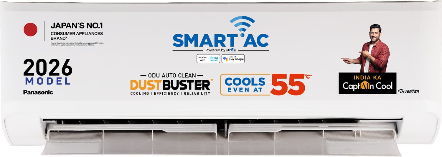 2026 Model 1.5 Ton 3 Star Split Inverter with Wi-fi Smart, DustBuster Tech, Matter Enabled, AI, Higher Airflow, 2-Way Swing, Cools at 55 Deg. C, Coppe...