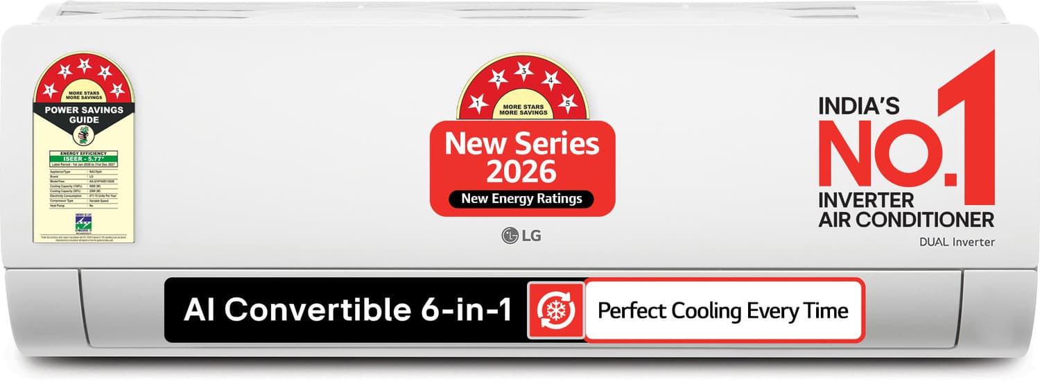2026 Model 1.5 Ton 5 Star Split Inverter AC (AS-Q19YNZE1, White)