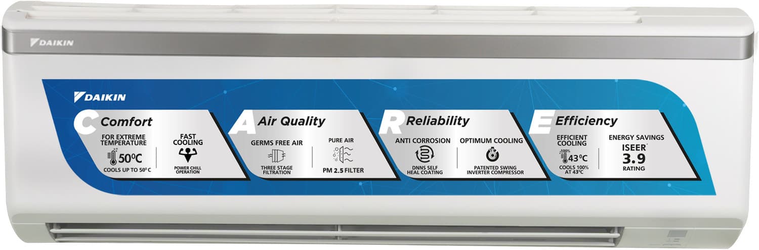 Daikin 1.5 Ton 3 Star Split AC with PM 2.5 Filter - White (RL50UV16U3/V3/FTL50UV16U3/V3, Copper Condenser)